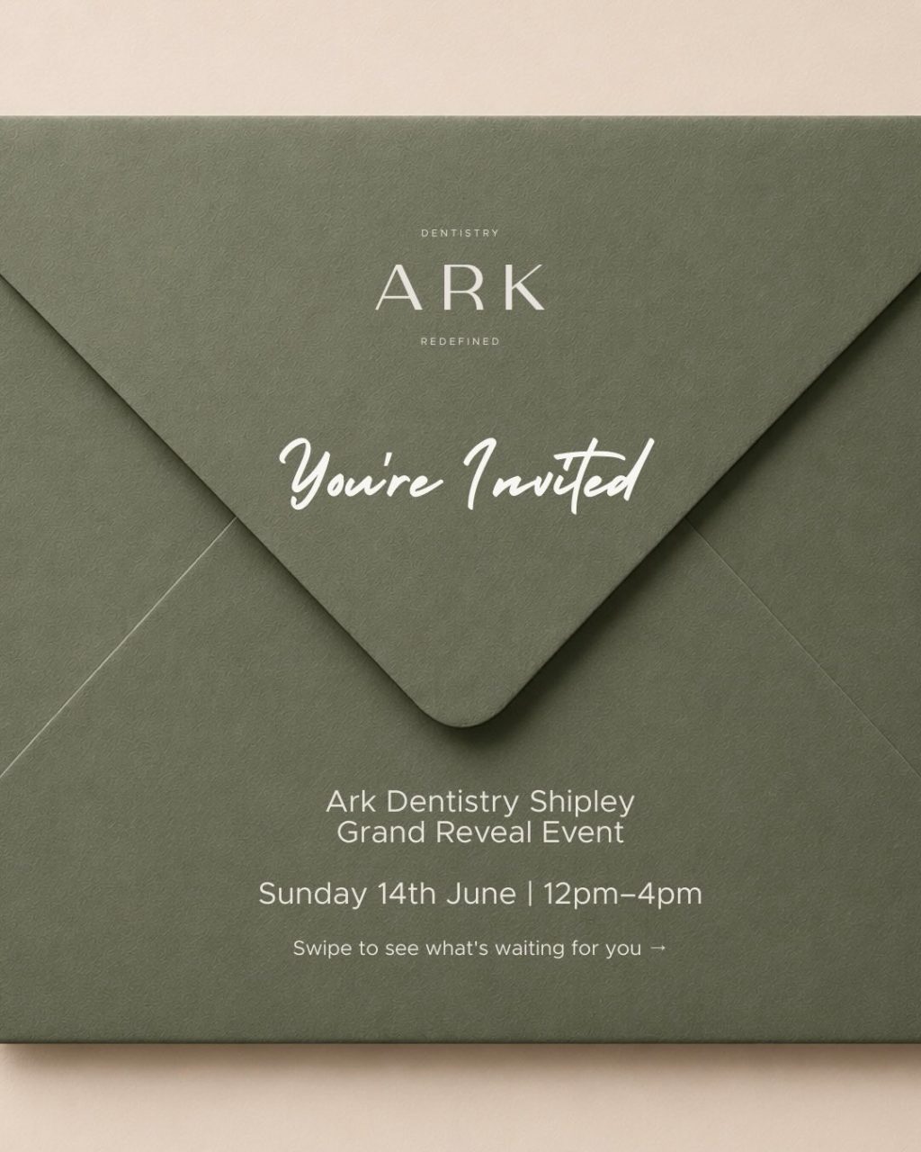 YOU’RE INVITED 🎉 Join us for the Grand Reveal of our brand new Ark Dentistry Shipley practice! 🦷

Sunday 14th June
12pm - 4pm
Location: Unit 2, 105 Wrose Rd, Shipley, BD18 1HX

Comment “SHIPLEY” below or send us a message to RSVP 👇

We can’t wait to see you all there! 🤩

#ArkDentistry #GrandReveal #DentalPractice #Shipley